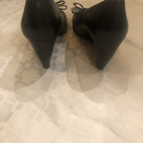 Awesome Black Franco Scarto Ladies Wedges Size 6.5 - Picture 3 of 5